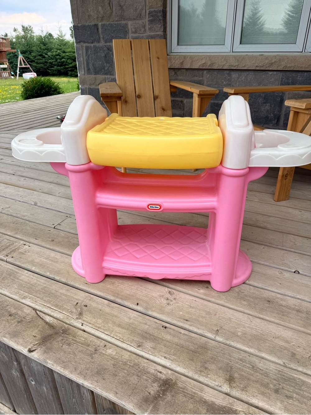 Vintage Little Tikes Double Highchair Changing Table Bath Doll Child Sized